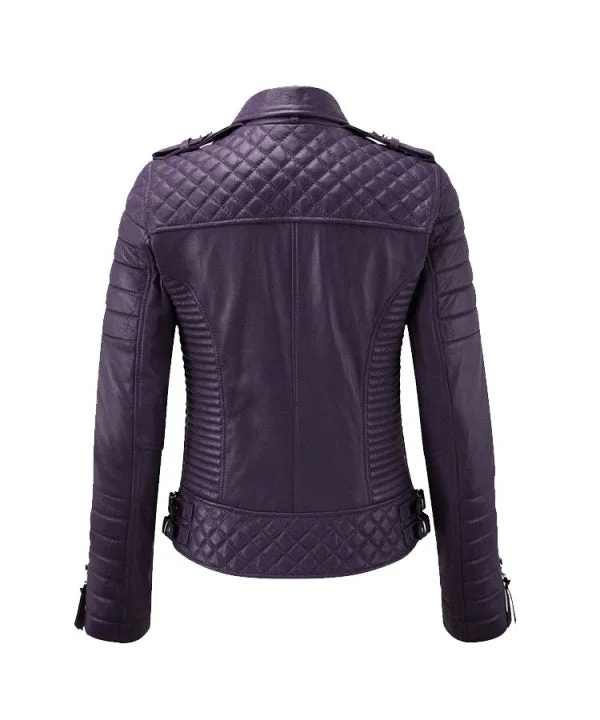 Women's Lambskin Leather Bomber Biker Jacket