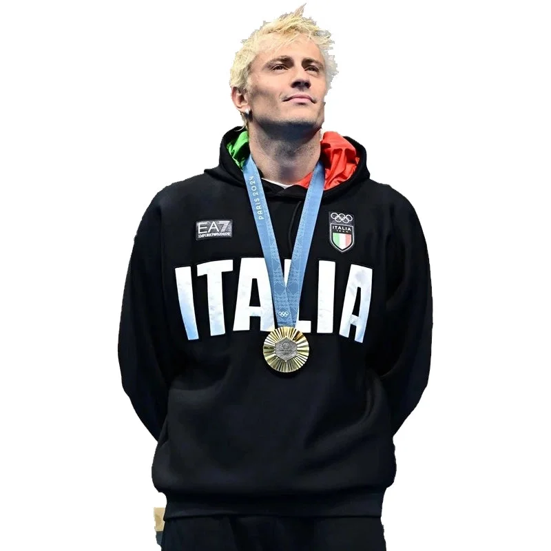 Paris 2024 Olympics Italia Black Hoodie