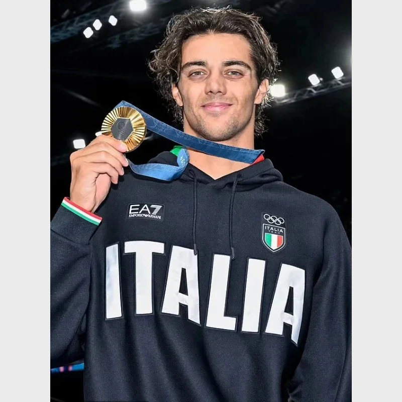 Paris 2024 Olympics Italia Black Hoodie