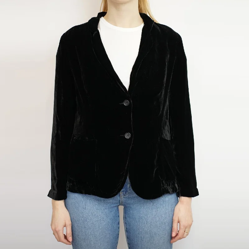 Silk Velvet Jacket (Black)