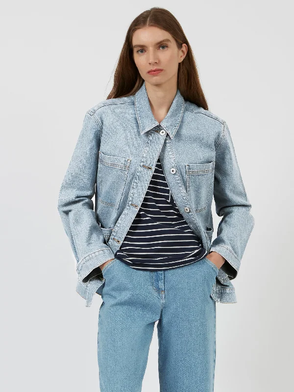 Sunwashed Denim Cargo Jacket