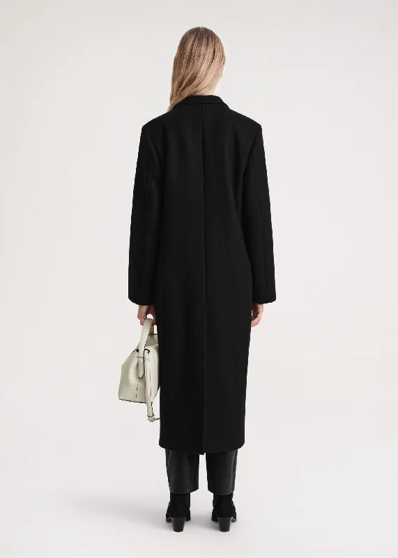 Tailored overcoat black