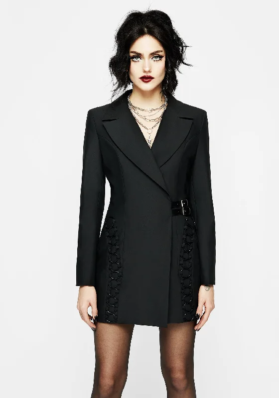 Torrid Lace up Panelled Blazer Dress