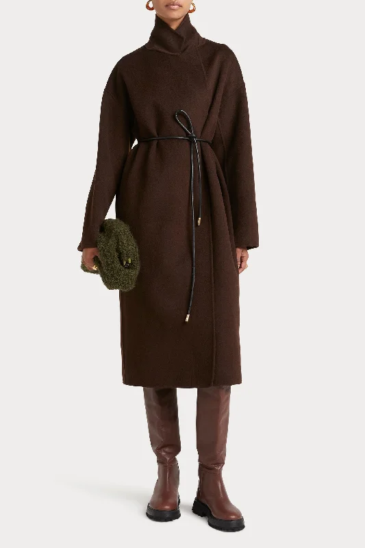 Husk TUVA COAT - Chocolate