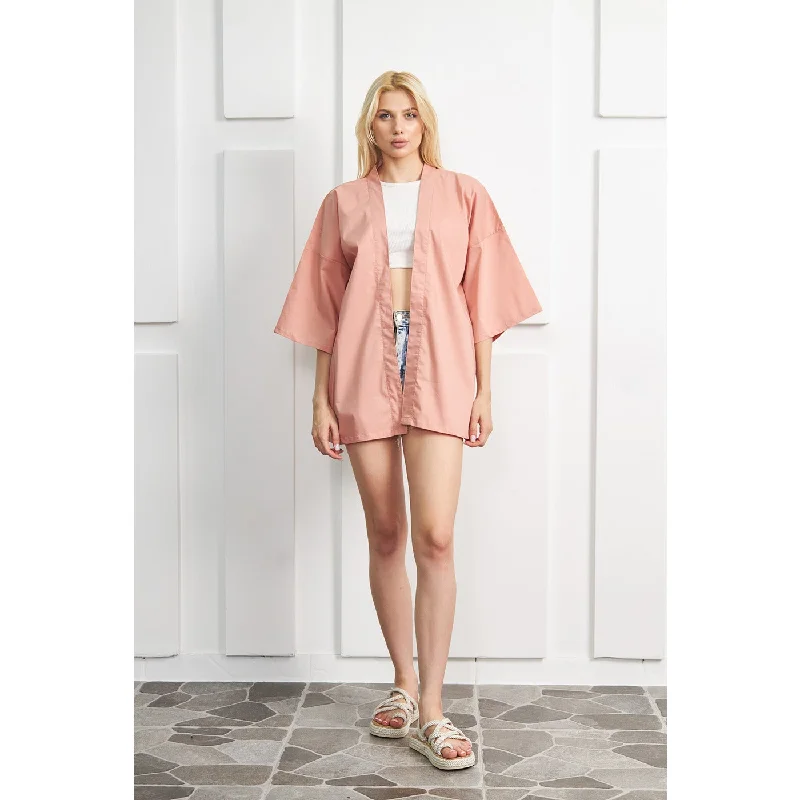 Pink Kimono Shawl Jacket