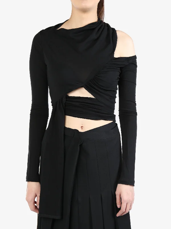 YOHJI YAMAMOTO Women Asymmetric Draped Top