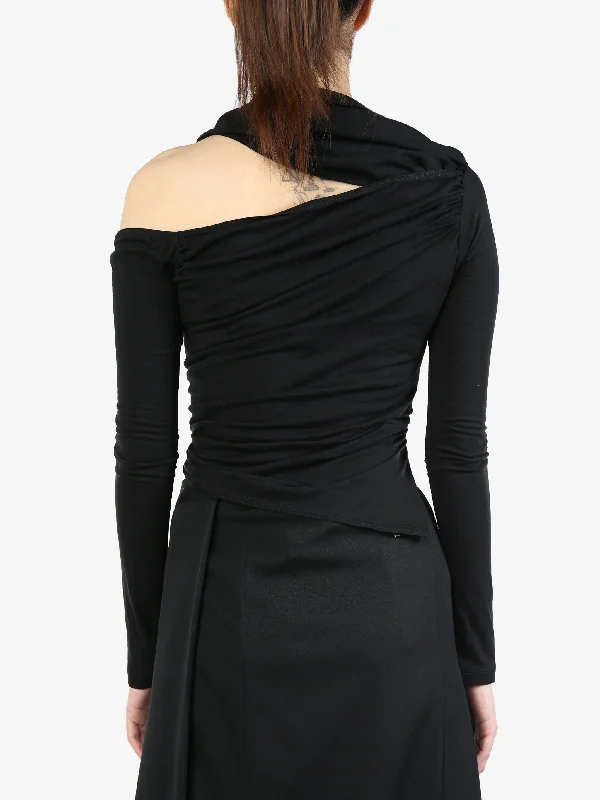 YOHJI YAMAMOTO Women Asymmetric Draped Top