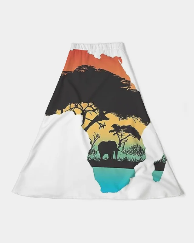 AKH African Motherland Women's A-Line Midi Skirt