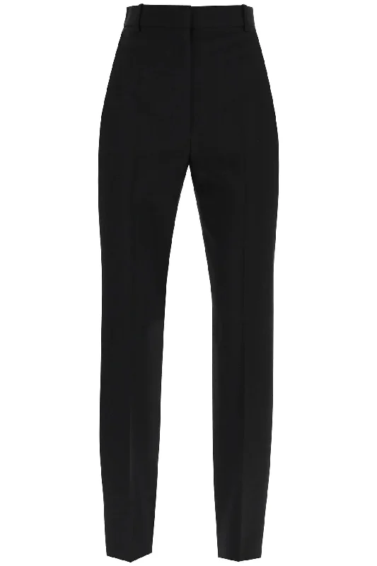 Alexander mcqueen high-waisted cigarette trousers 706827 QJACX BLACK