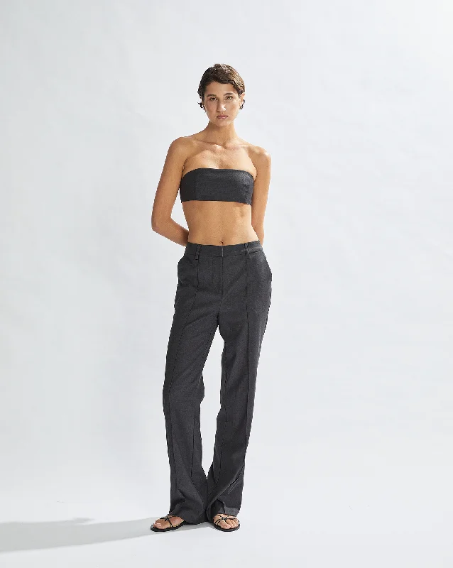 Benny Trousers Dark Grey Cropped