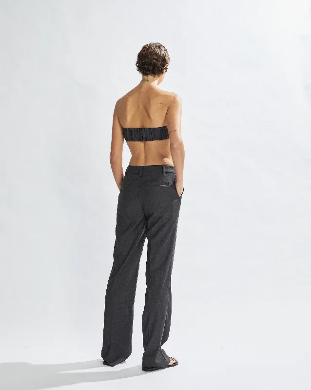 Benny Trousers Dark Grey Cropped