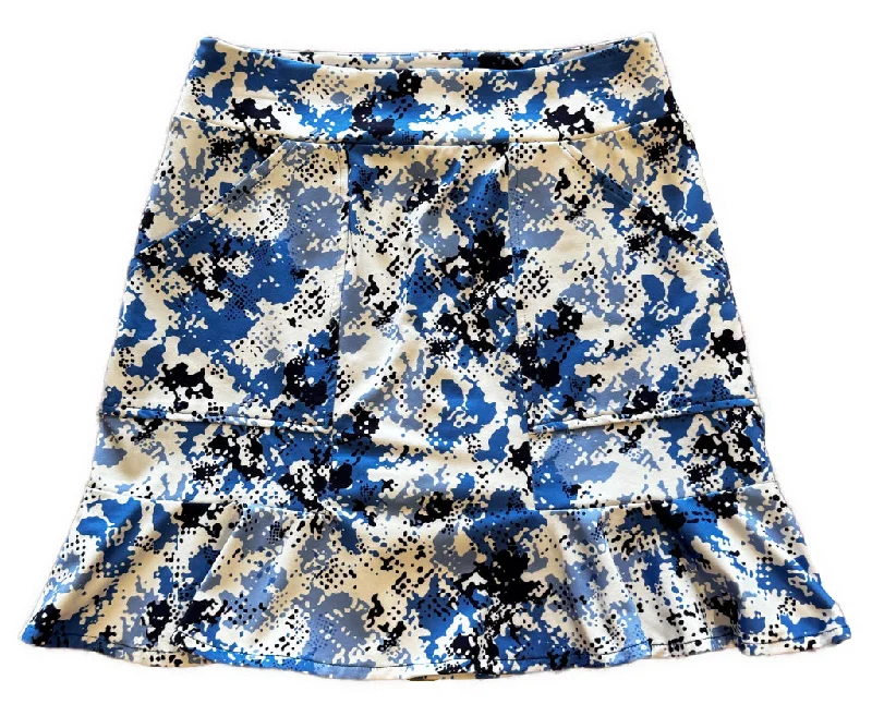 Beth Depass Blue Patterned Women's Golf Skort Size S