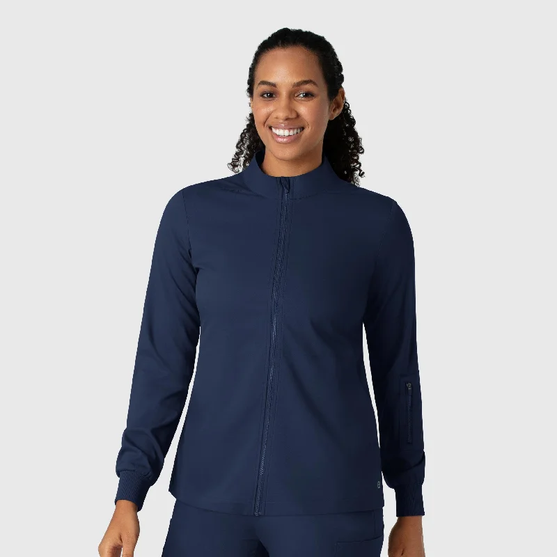 Boundless Women's Warm Up Scrub Jacket - Navy