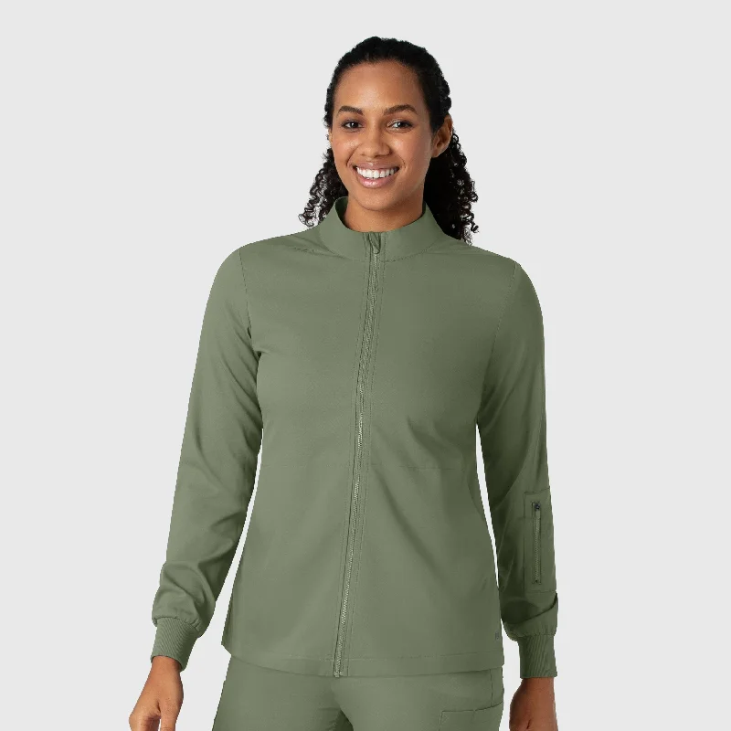 Boundless Women's Warm Up Scrub Jacket - Sage