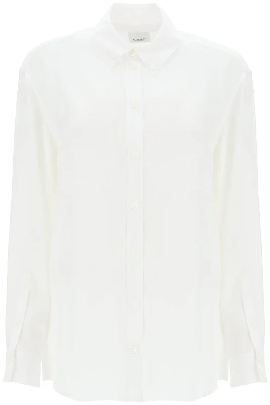 Burberry ivanna shirt with ekd pattern 8063000 OPTIC WHITE IP PAT