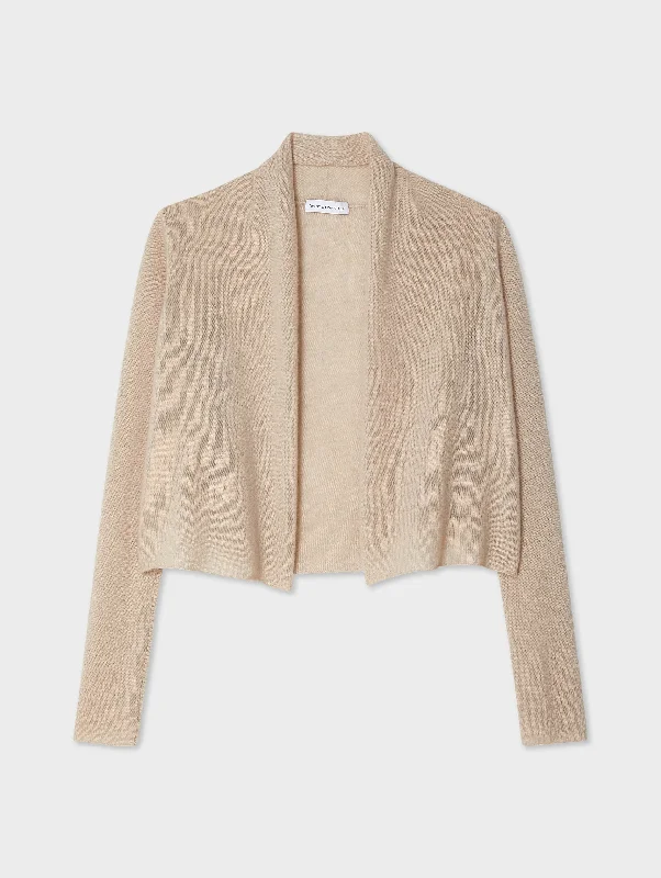 Cashmere Cropped Trapeze Cardigan