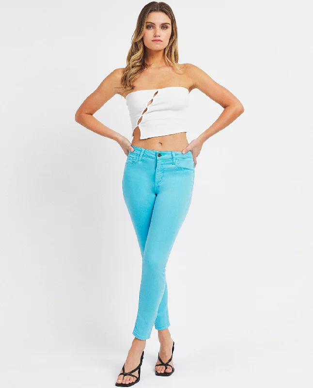 Cello Mid Rise Crop Skinny Jeans