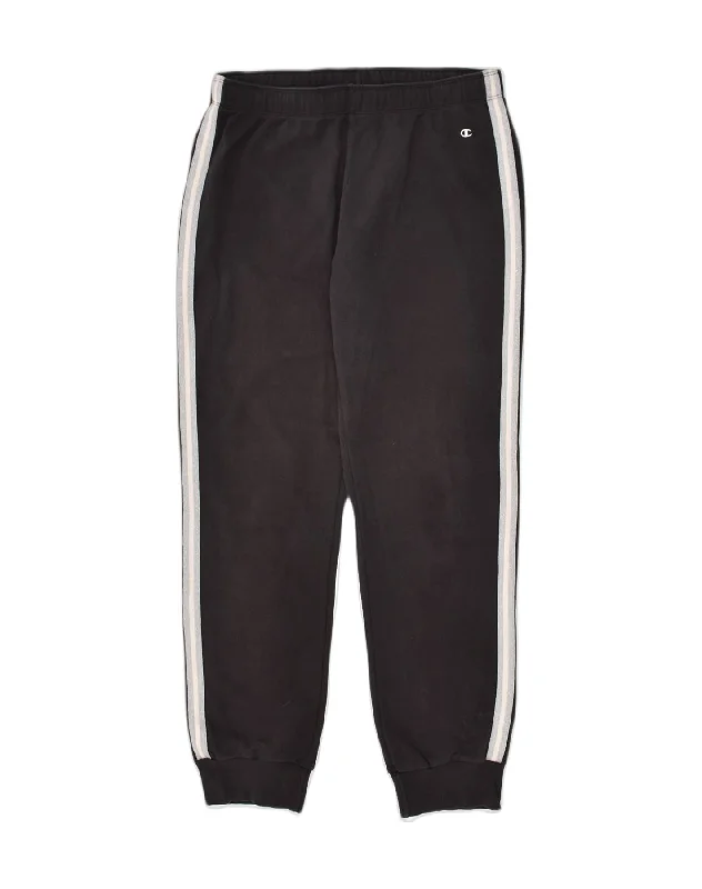 CHAMPION Womens Tracksuit Trousers Joggers Large Black Cotton