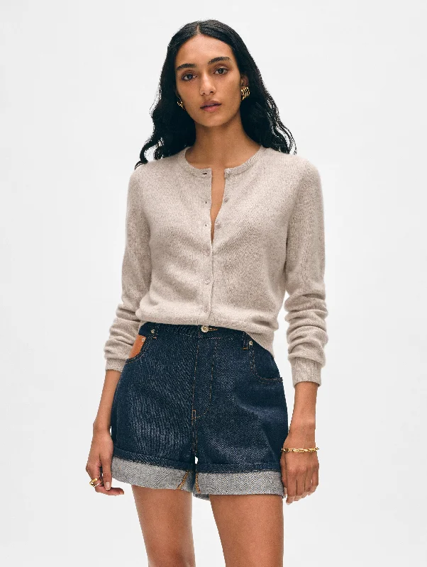 Essential Cashmere Crewneck Cardigan