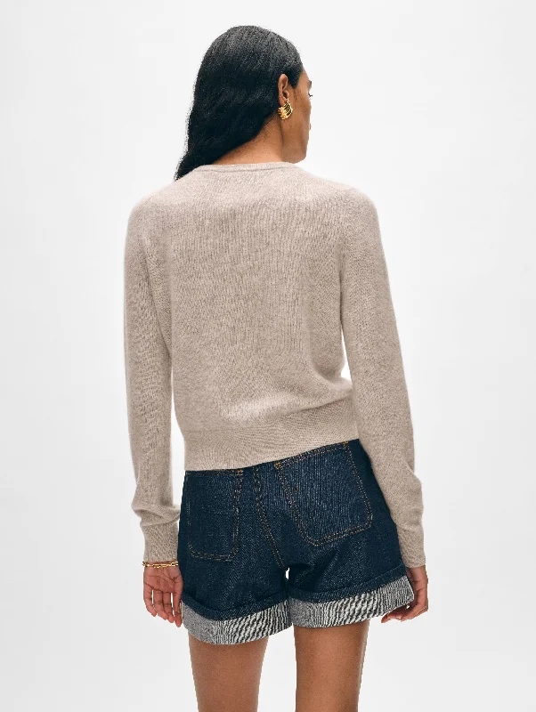 Essential Cashmere Crewneck Cardigan