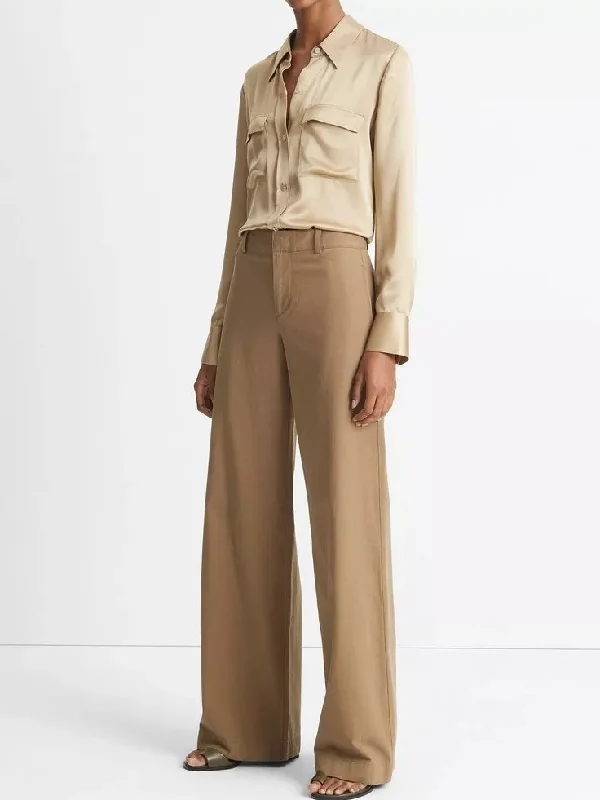 Cotton Wide Leg Pant