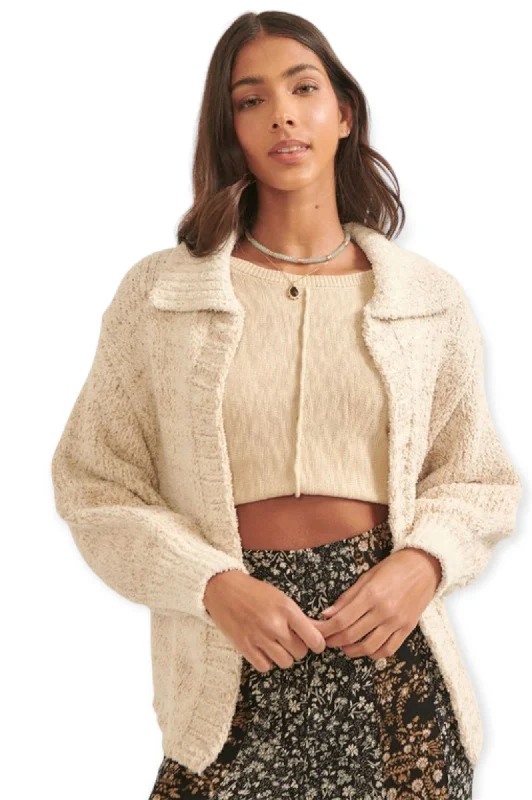 Cozy Soft Two-Tone Knit Cardigan