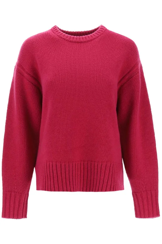 crew-neck sweater in cashmere W10910RH MAGENTA