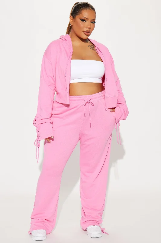 Day Dreamer Lounge Zip Up Hoodie - Pink