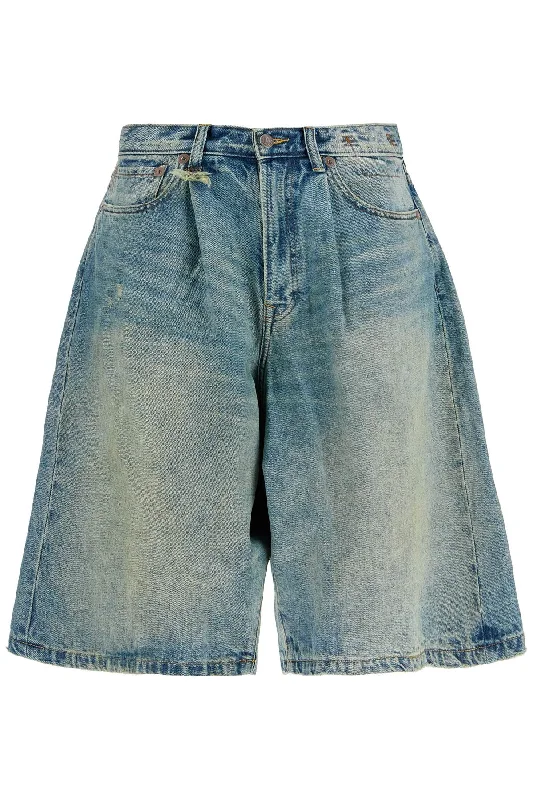 denim baggy bermuda shorts R13WD152 D206A ARNETT INDIGO