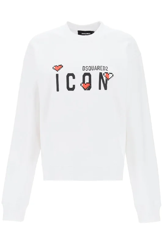 Dsquared2 icon game lover sweatshirt S80GU0092 S25516 WHITE