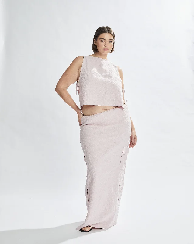 Evie Maxi Skirt Pale Pink