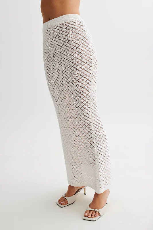 Guiliana Knit Maxi Skirt - Ivory