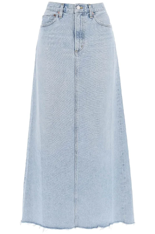 hilla maxi skirt in denim A9111 1141 PRACTICE