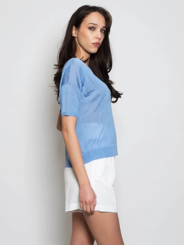 Maglia in Viscosa Blu