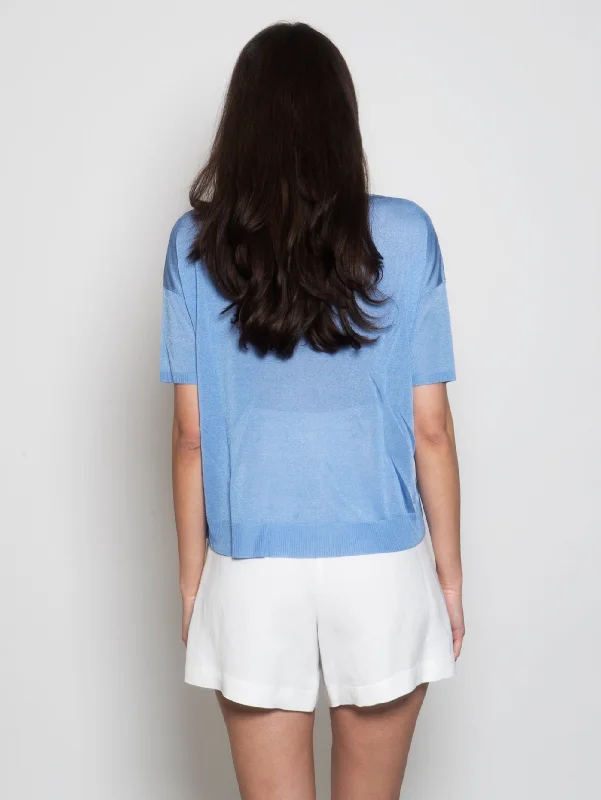 Maglia in Viscosa Blu