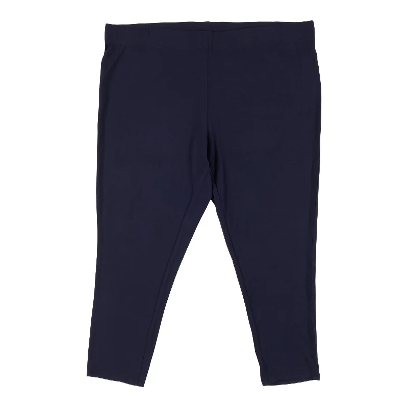 lily morgan Women's Plus Navy Capri Leggings