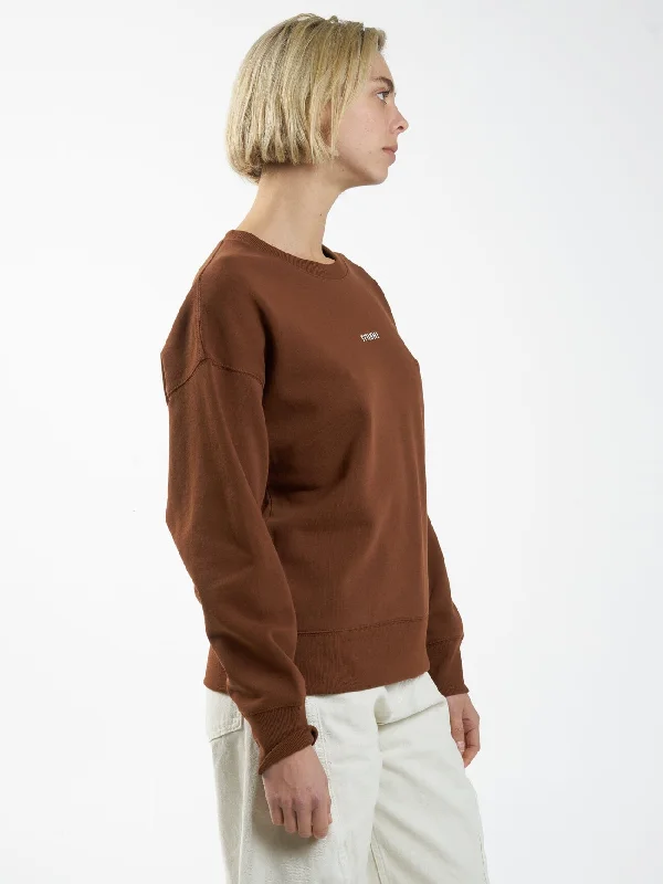 Minimal Thrills Slouch Crew - Chestnut