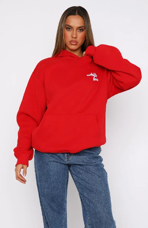 Not In The Mood Oversized Hoodie Cherry