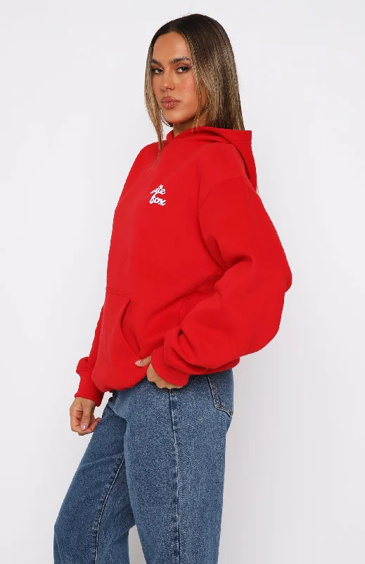 Not In The Mood Oversized Hoodie Cherry