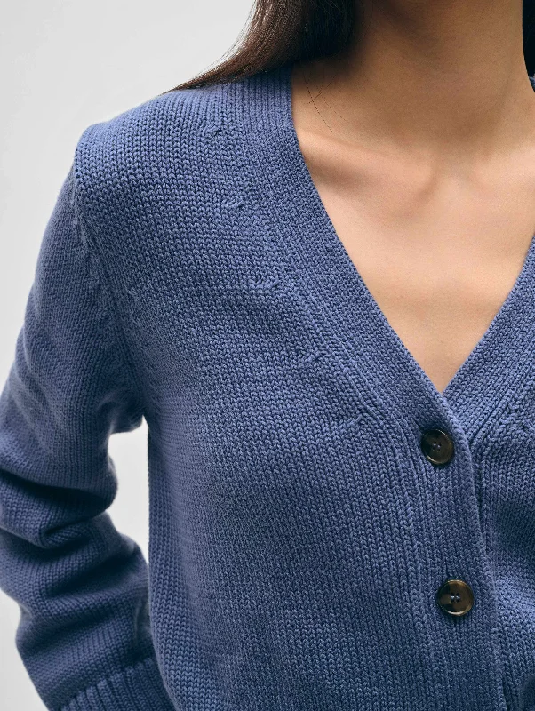 Organic Cotton V Neck Cardigan