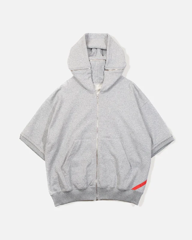 Zip Off Hoodie - Heather Grey