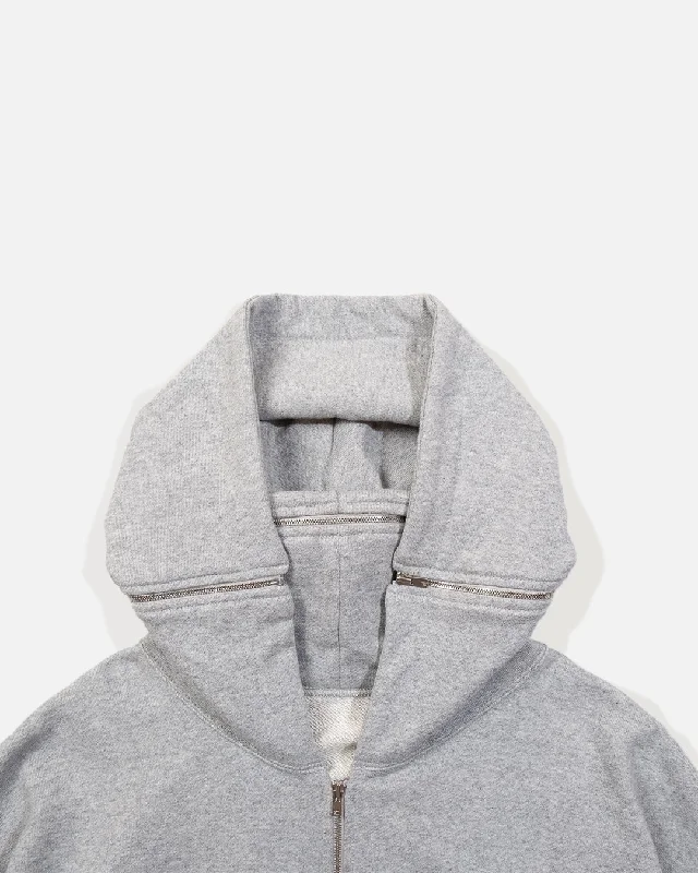 Zip Off Hoodie - Heather Grey