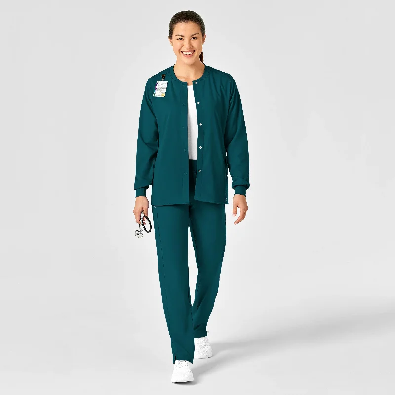 PRO Women's Snap Front Scrub Jacket - Caribbean