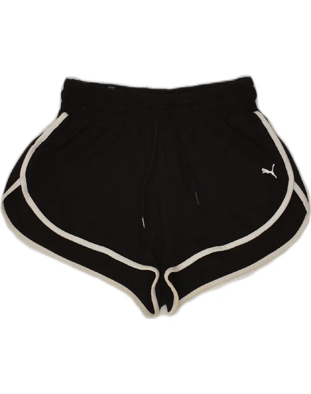 PUMA Womens Sport Shorts UK 6 XS Black