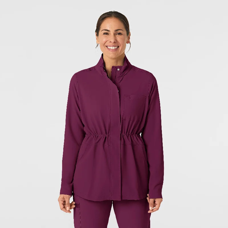 RENEW Women's Convertible Hood Fashion Jacket - Wine