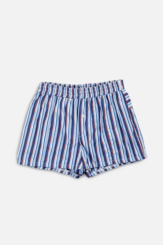 Rework Oxford Mini Boxer Shorts - XS