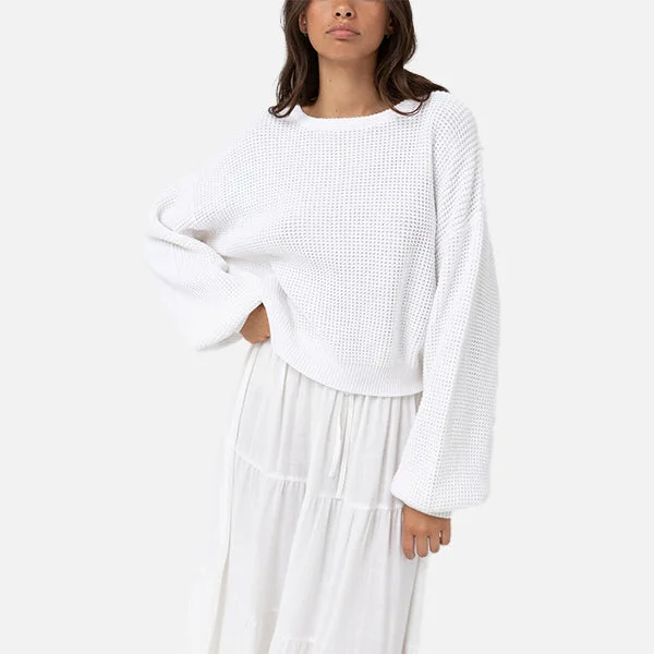 Rhythm Classic Knit Jumper - White