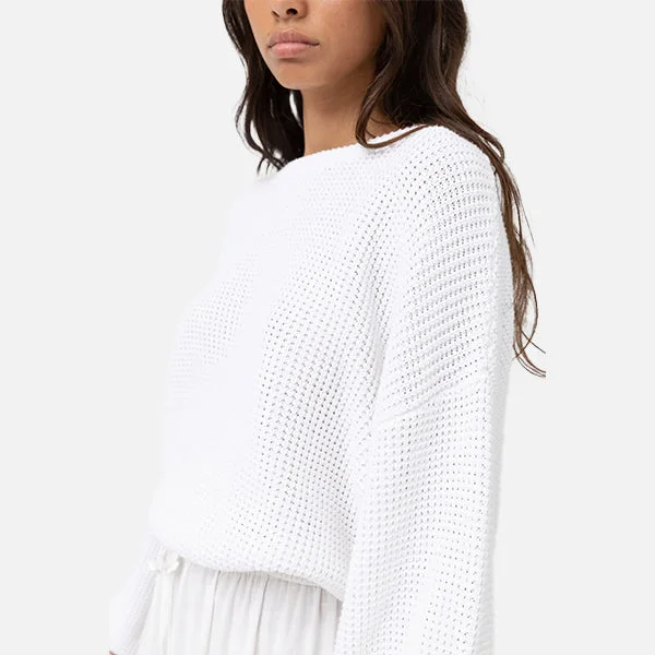 Rhythm Classic Knit Jumper - White