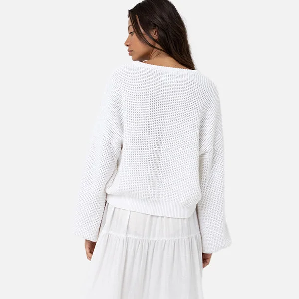 Rhythm Classic Knit Jumper - White