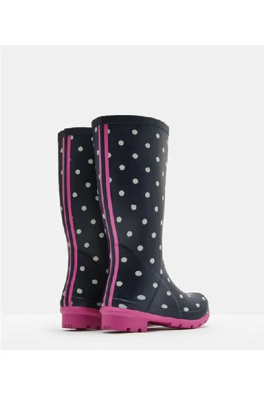 Roll up Rain Boot - Navy Spot